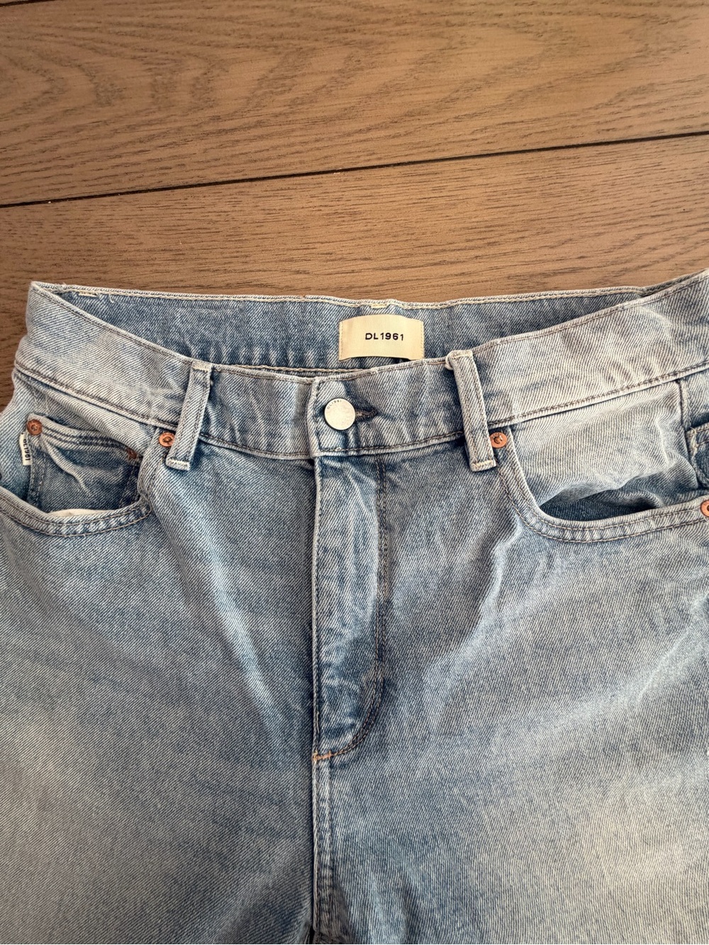 DL1961 Men's Pale Blue Relaxed Straight Jeans
